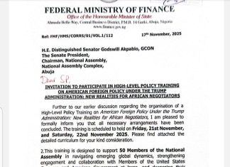 EXCLUSIVE: Nigerian Government Begins Training For 50 Senators, Rep Members On ‘How To Negotiate With US’ Amid Rising Insecurity