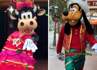 First Look at Clarabelle and Goofy’s New Disneyland 70th Inspired Holiday Outfits