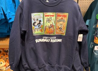 Mickey & Minnie’s Runaway Railway Themed Sweatshirt Arrives at Disneyland