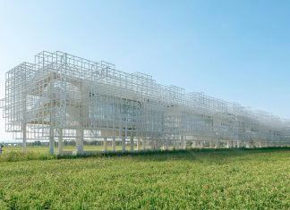 BUZZ revives concrete ruin to bring pixelated community space to rural china