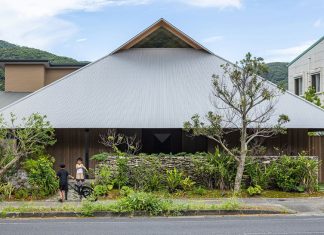 five interconnected timber volumes shape off-grid house on japanese island