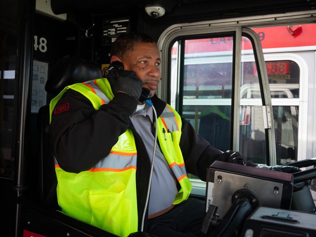 Raymond Robinson is behind the wheel all day Raymond Robinson is behind the wheel all day